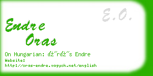 endre oras business card